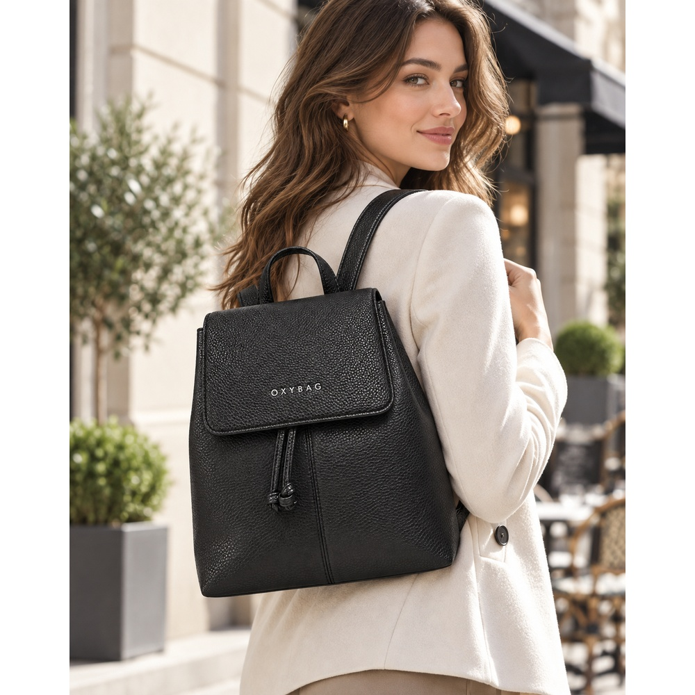 Dámský batoh LUXY Leather Black